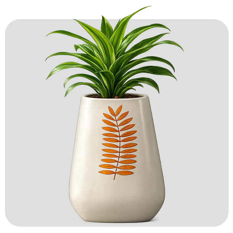 1.5 FEET CEMENT OXIDE SQUARE POT